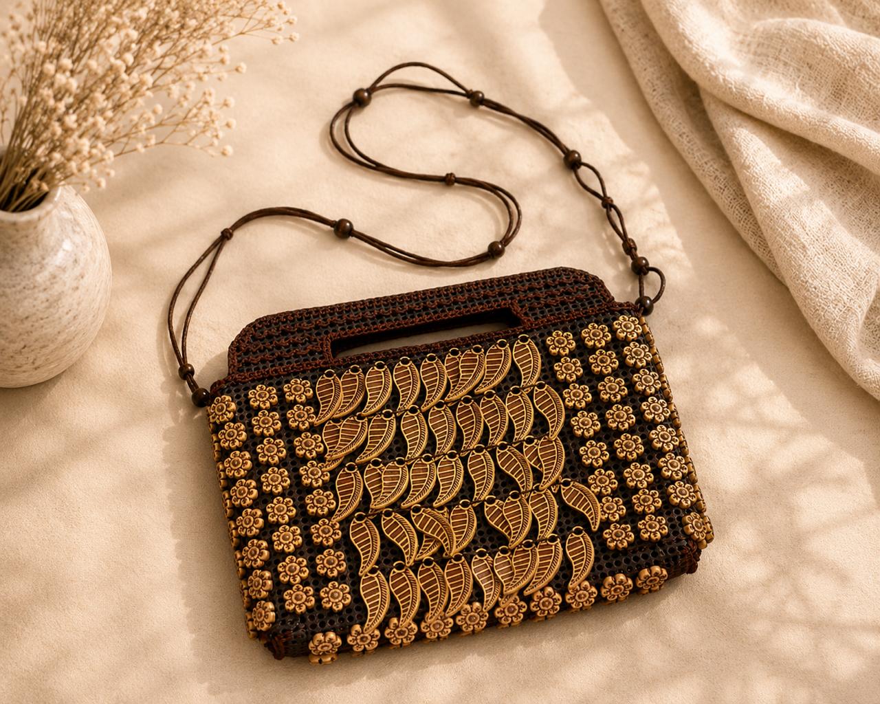 Antique Gold Leaf Handbag