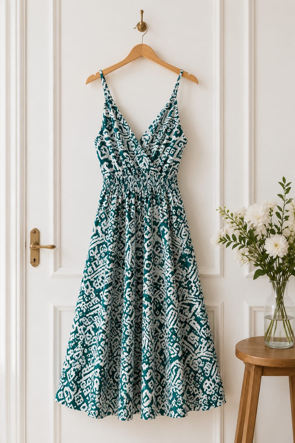 Teal Mosaic Maxi Dress