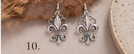 Silver Fleur-de-Lis Earrings