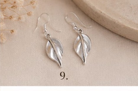 Silver Leaf Earrings